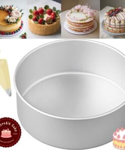 Wilton 8 x 3-Inch Aluminum Round Cake Pan – Silver