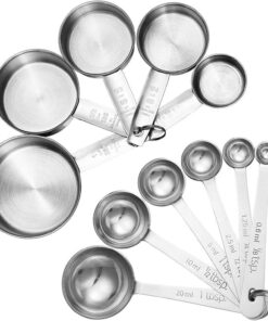 Accmor 11-Piece Stainless Steel Measuring Spoons and Cups Set