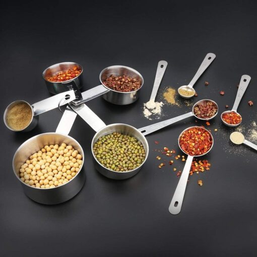 Accmor 11-Piece Stainless Steel Measuring Spoons and Cups Set