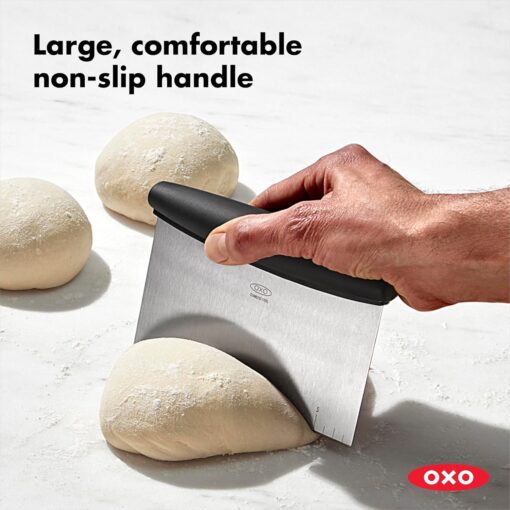 OXO Good Grips Bench Scraper & Chopper - 1 Count - Silver and Black