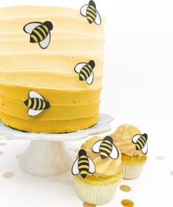 Edible Bumble Bees - perfect for adding a charming touch to cakes and cupcakes as delightful toppers and decorations.