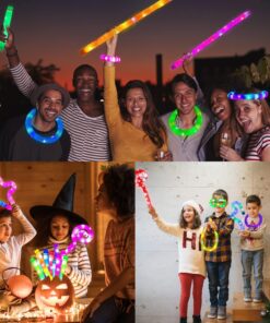 24-Pack Halloween Glow Stick Fidget Pop Tubes - LED Sensory Toys, Party Favors, Goodie Bag Fillers, and Treat Prizes for Kids